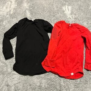 Posh Kiddos Shirts Lot Kids Youth 6 XS Red Black Punk Street Long Sleeve